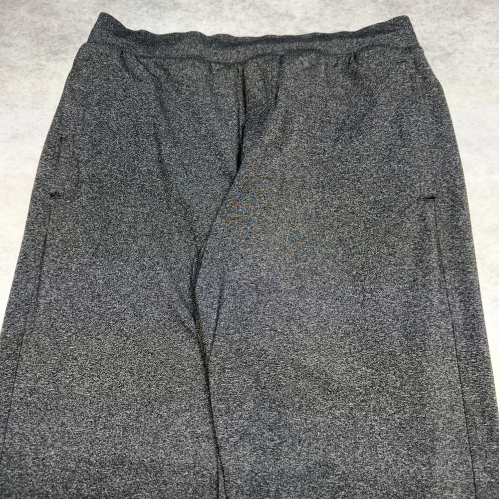 Lululemon Mens Grey Heathered Wide Leg Athletic Pants Size L Drawstring Relaxed - Picture 2 of 9